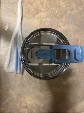 Blue Tumbler - with straw and straw cleaner